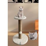 Stepli Kedi Tırmalama Tahtası - Beyaz