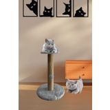 Stepli Kedi Tırmalama Tahtası - Gri