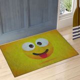 Stepmat Gülen Emoji Çift Taraflı Kauçuk Kapı Önü Paspası