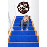 Stepmat Halifleks Yapışkan Tabanlı Merdiven Basamak Paspası Rip Halı Kaymaz Tabanlı / Adet Olarak Satılır - 30 x 80 cm - Lacivert