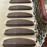 Stepmat Kahverengi Kendinden Yapışkanlı Merdiven Basamak Paspası / Halısı - 25 x 65 cm - Renkli