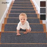 Stepmat Kaymaz Tabanlı ve Yıkanabilir Merdiven Basamak Halısı