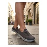StepMore Kadın Hafif Günlük Yürüyüş Ayakkabısı Ortopedik Konforlu Füme Sneaker 626