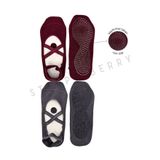 STEPPE BERRY 2 Çift Çapraz Bantlı Premium Pilates ve Yoga Çorabı