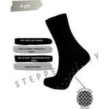 Steppe Berry 4 Çift Siyah Soket Pilates Çorabı - 36 - 40