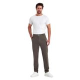 steps sports wear Beli Lastikli Çıtçıtlı Esnek Pamuklu Örme Kumaş Düz Paça Haki Erkek Pantolon 12718