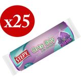 Stepy Büzgülü Orta Boy Lavanta Çöp Torbası 1 Koli - 25 Adet - 55 x 60 cm