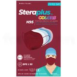 Steraplus Colors FFP2 N95 Tekli Paketlenmiş Bordo Koruyucu Maske 10'lu