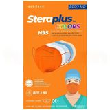 Steraplus Colors FFP2 N95 Tekli Paketlenmiş Turuncu Koruyucu Maske 10'lu