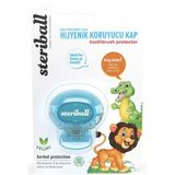 Steriball Diş Fırçası Koruma Kabı Çocuk - Toothbrush Protector | Mavi Aslan