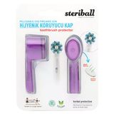Steriball Pilli veya Şarjlı Diş Fırçaları İçin Hijyenik Mor Diş Fırçası Kabı