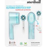 Steriball Şarjlı ve Pilli Diş Fırçaları Için Hijyenik Diş Fırçası Koruma Kabı-2'li Açık Mavi x 2