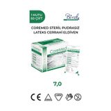 Steril Cerrahi Lateks Pudrasız Eldiven 7 Beden 50 Çift