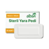 Steril Yara Pedi, Nonwowen 10cmx30cm Pansuman Yara Örtüsü, Steril Tekli Paketlerde 25li Kutuda