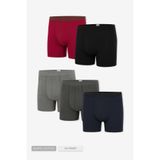 Steve Wolls Erkek Renkli 5’Li Uzun Paça Bambu Boxer - 25204 Karışık 2XL