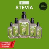 Stevia Sıfır Kalori Organik ve Doğal Sıcak Soğuk Içeçek ve Tatlı Kullanımaı 270 gr VE50 gr Yaprak - 1 Adet
