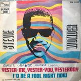 Stevie Wonder - Yester-Me, Yester-You, Yesterday - Orijinal Dönem Baskı 45'lik Plak