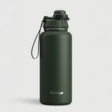 Stevig 1 Hand Leak-Proof Sızdırmaz Çelik Termos 1000 ml Green ST-215 - Yeşil - 1 lt