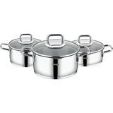 Stevig 4 Cook Pro Süzgeç Kapaklı 18 10 6 Parça Paslanmaz Çelik Tencere Seti