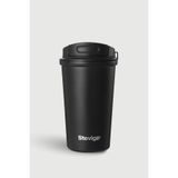 Stevig 4 Work Flip Open Coffee Mug Çelik Termos 400 ML Black ST-250