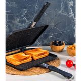 Stevig Usta Tostçu Granit Döküm Ocak Üstü El Tost Makinesi ST-101 / Çıkarılabilen Plakaları - Çok Renkli