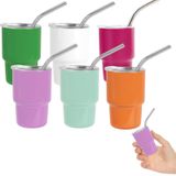 STFALI Sevimli Shot Kadehi Seti, Pipetli 2 oz, Kapaklı ve Pipetli Mini Shot Bardaklar, Kadınlar için Komik Hediyeler (3'lü paket) (6 Paket)