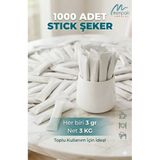 Stick Şeker 3 Gr X 1000'Li Beyaz Baskısız Toz Şeker