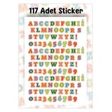 Sticker Adresim 117 Adet Harf Sticker Seti Planner - Ajanda -Bullet Journal Bilgisayar Telefon İçin Uygun