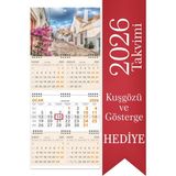Sticker Art 2026 5 Aylık Gemici Denizci Duvar Takvimi 33 x 77,5 cm Kuşgözü ile