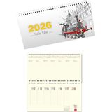 Sticker Art 2026 Haftalık Büyük Boy Masa Sümeni 33 x 16 cm 54 Yapraklı Karton Kapaklı