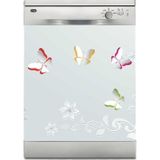 Sticker Art Bulaşık Makinesi Sticker Kaplama Beyaz Eşya Kaplama 3D Kelebek