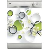 Sticker Art Bulaşık Makinesi Sticker Kaplama Beyaz Eşya Kaplama 3D Yuvarlak