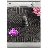 Sticker Art Bulaşık Makinesi Sticker Kaplama Beyaz Eşya Kaplama Japon Zen Bahçesi 3