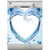 Sticker Art Bulaşık Makinesi Sticker Kaplama Beyaz Eşya Kaplama Su Damlası Kalp