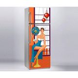 Sticker Art Buzdolabı Sticker Kaplama Dolap Kaplama Etiketi Japon Kadın