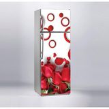 Sticker Art Buzdolabı Sticker Kaplama Dolap Kaplama Etiketi Kırmızı Güller Yuvarlak