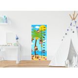 Sticker Art Çocuk Odası Bebek Odası Boy Ölçer Boy Cetveli Sticker Maymunlar