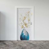 Sticker Art Kapı Giydirme Kapı Sticker Folyosu 3D Çiçek ve Kelebek