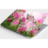 Sticker Art Laptop Sticker Bilgisayar Notebook Pc Kaplama Etiketi Pembe Güller Kelebek