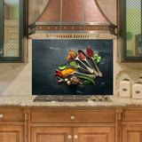 Sticker Art Mutfak Duvar Tezgah Arası Ocak Arkası Sticker Kaplama Baharat Kaşık