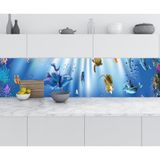Sticker Art Mutfak Tezgah Arası Folyo Fayans Kaplama Folyosu 3d Akvaryum 60x200 CM