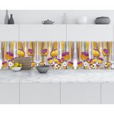 Sticker Art Mutfak Tezgah Arası Folyo Fayans Kaplama Folyosu 3D Golden Flower 60x400 CM