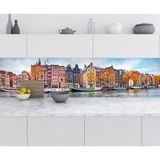 Sticker Art Mutfak Tezgah Arası Folyo Fayans Kaplama Folyosu Amsterdam 60x300 CM