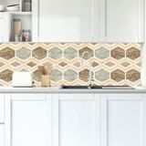 Sticker Art Mutfak Tezgah Arası Folyo Fayans Kaplama Folyosu Baklava Desen 60 x 500