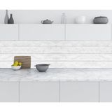 Sticker Art Mutfak Tezgah Arası Folyo Fayans Kaplama Folyosu Beyaz Ahşap Tahta Doku 60x100 CM
