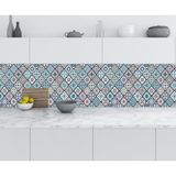 Sticker Art Mutfak Tezgah Arası Folyo Fayans Kaplama Folyosu Dörtgen Fas Desen 60x500 CM
