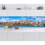 Sticker Art Mutfak Tezgah Arası Folyo Fayans Kaplama Folyosu istanbul Galata 60x100 CM