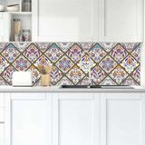 Sticker Art Mutfak Tezgah Arası Folyo Fayans Kaplama Folyosu İstanbul Lale Desen 60 x 500