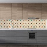 Sticker Art Mutfak Tezgah Arası Folyo Fayans Kaplama Folyosu Majolika Motif 3 60x100 CM