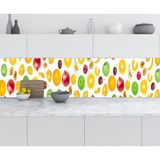 Sticker Art Mutfak Tezgah Arası Folyo Fayans Kaplama Folyosu Meyve Kolaj 60x200 CM